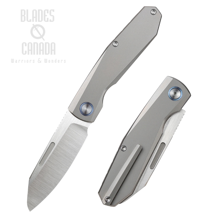 (image for) Remette RT-Squirrel Slip Joint Folding Knife, M390 Satin, Titanium Gray, RTDP-G