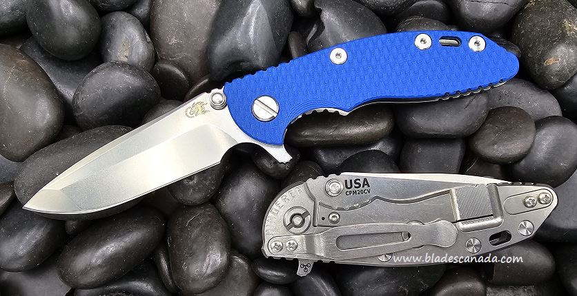 Hinderer XM-18 3.0 Spanto Tri-Way Stonewash - Blue G10