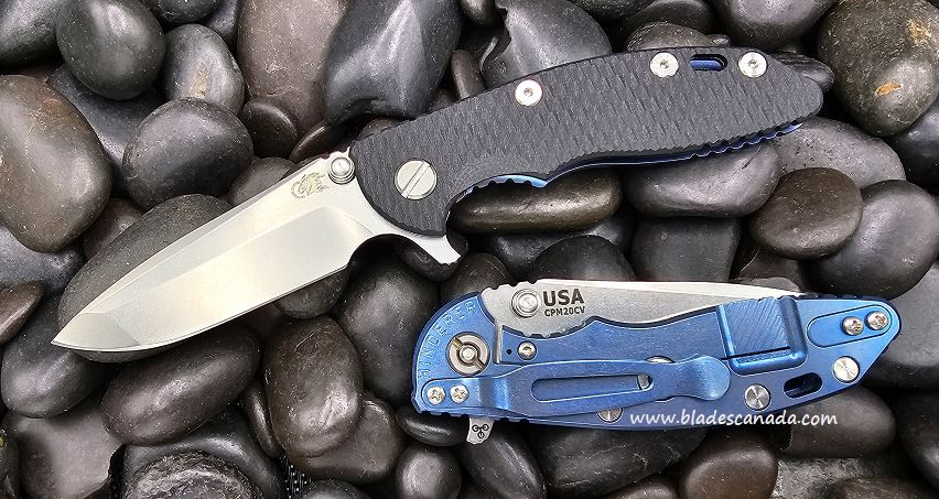 Hinderer XM-18 3.0 Spanto Tri-Way Stonewash Blue - Black G10