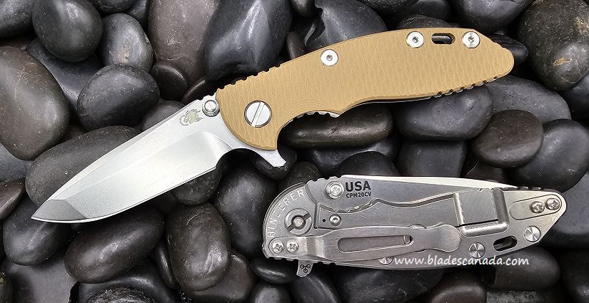 Hinderer XM-18 3.0 Spanto Tri-Way Stonewash - Coyote G10