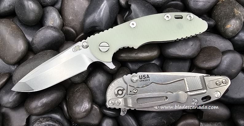 Hinderer XM-18 3.0 Spanto Tri-Way Stonewash - Translucent Green G10