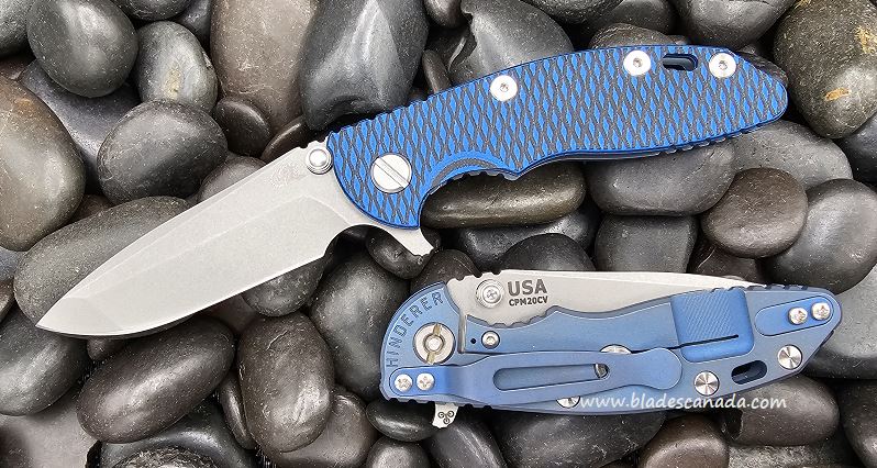 Hinderer XM-18 3.0 Spanto Tri-Way Battle Blue - Blue/Black G10