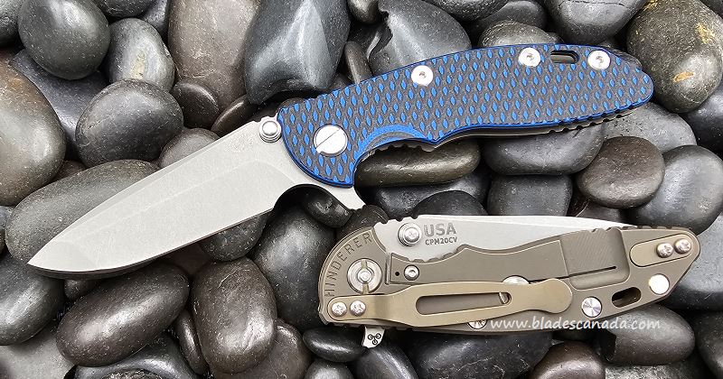 Hinderer XM-18 3.0 Spanto Tri-Way Battle Bronze - Blue/Black G10