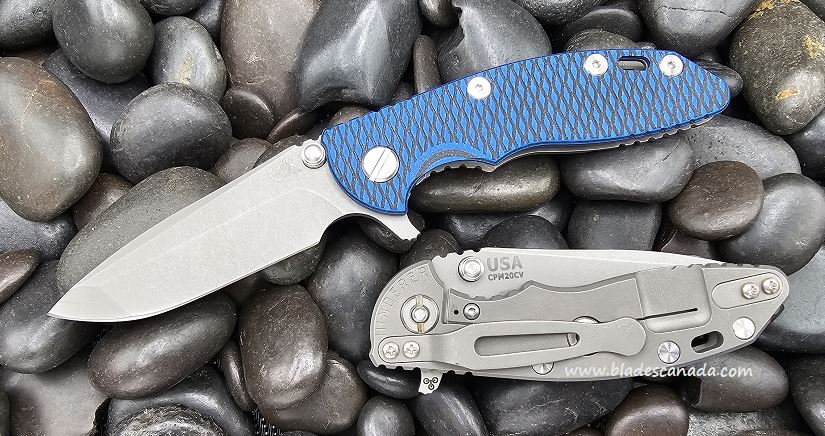 Hinderer XM-18 3.0 Spanto Tri-Way Working Finish - Blue and Black G10