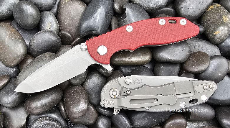 Hinderer XM-18 3.0 Spanto Tri-Way Working Finish - Red G10