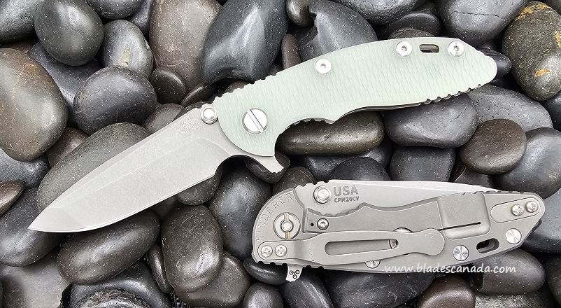 Hinderer XM-18 3.0 Spanto Tri-Way Working Finish - Translucent Green G10