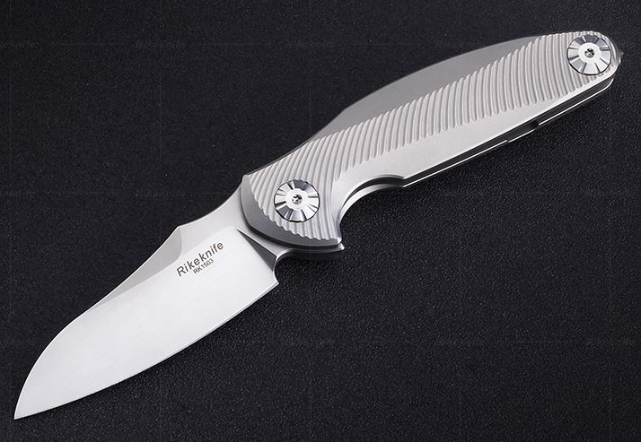 Rike Framelock Folding Knife, Bohler M390, Titanium Handle, RK1503 - Click Image to Close