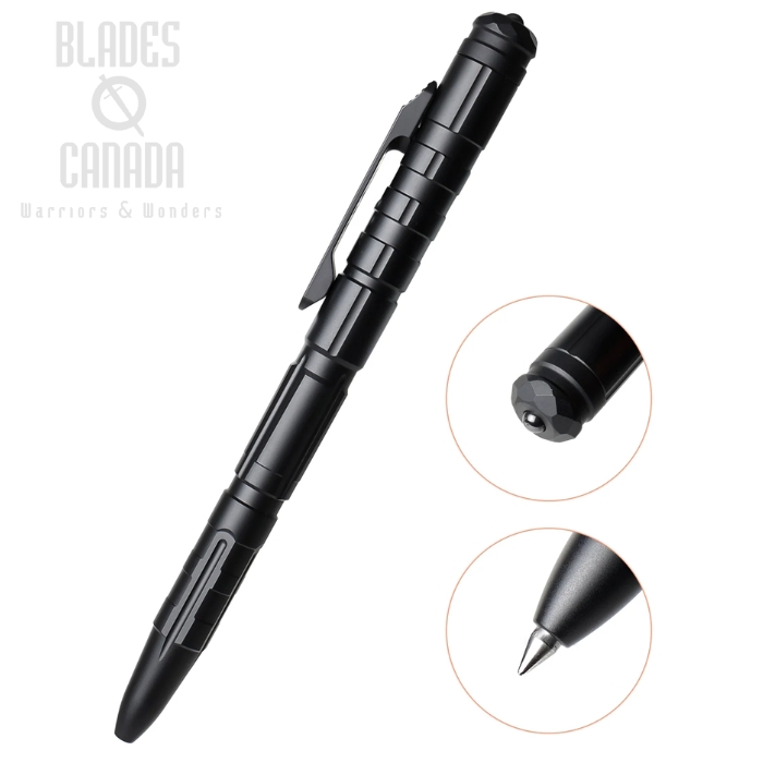 (image for) Remette Tactical Pen, Titanium Black, Glass Breaker, RT-TP1E