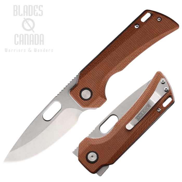 Rough Ryder Folding Knife, Stainless SW, Micarta Brown, RR2706