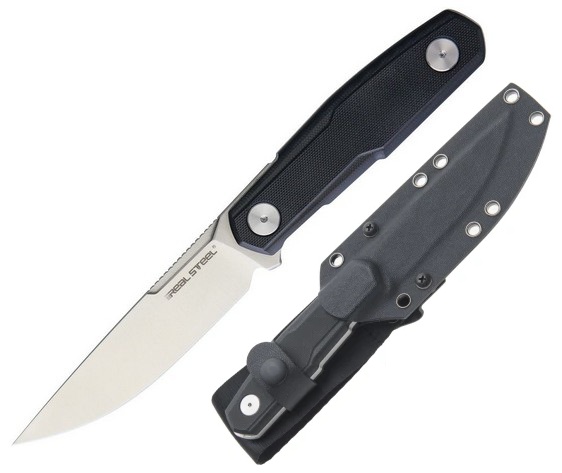 Real Steel Bushcraft Zenith Fixed Blade Knife, 14C28N, G10 Black, 3761