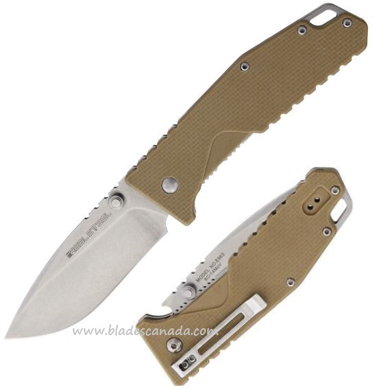 Real Steel E963 Folding Knife, G10 Coyote, 7112 - Click Image to Close