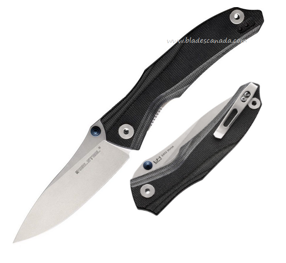 Real Steel E802 Horus Folding Knife, 14C28N Sandvik SW, Micarta Black, RS7435