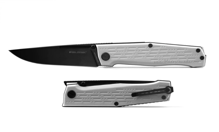 Real Steel Rokot Folding Knife 3.63 Bohler N690 Steel Blade Black G10  Handle
