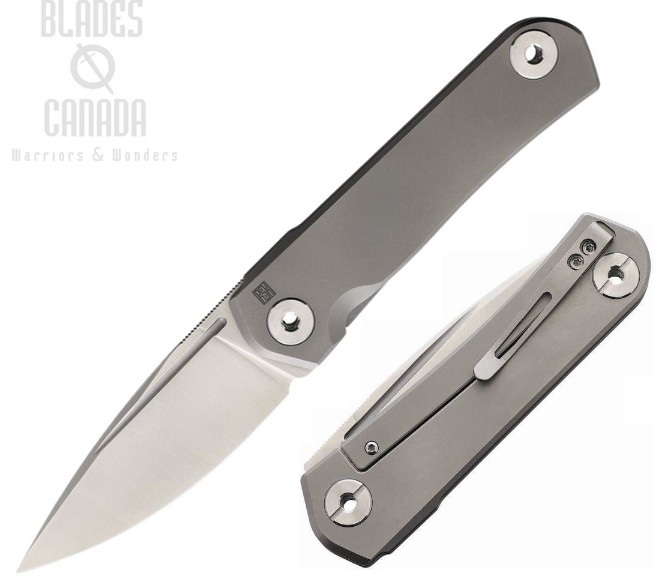 Real Steel Phasma Free Framelock Folding Knife, M390 Satin, Titanium Gray, RS9226