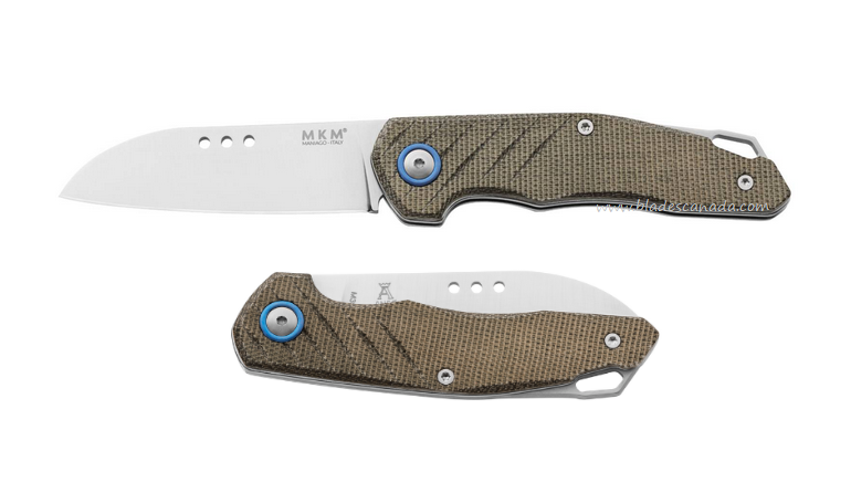 MKM Root Slipjoint Folding Knife, M390 Satin, Micarta Green, RT-GC