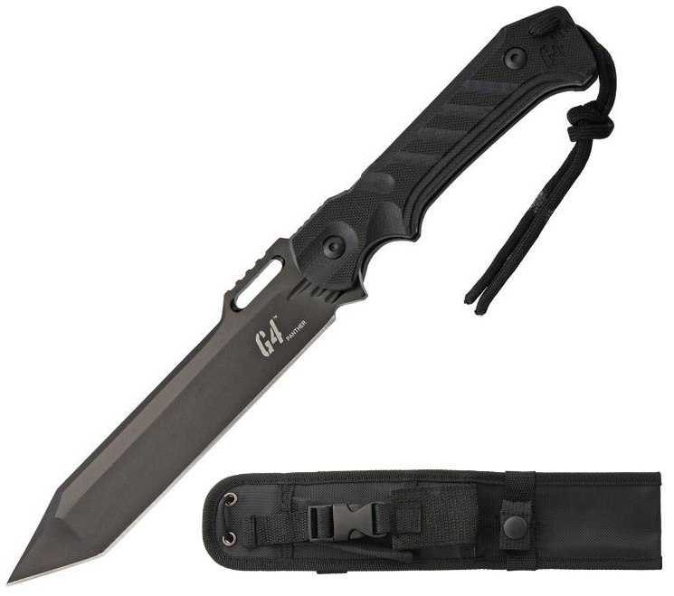 Renegade Tactical G4 Panther Fixed Blade Tanto Knife w/ Nylon Sheath RT135