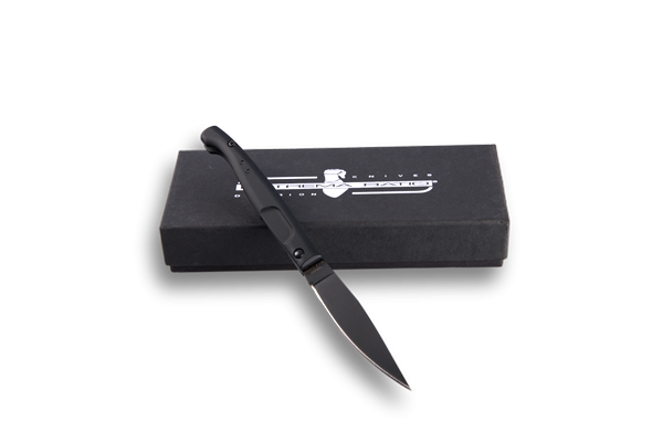 Extrema Ratio RESOLZA 8 'Short' Folding Knife, N690 Black, Aluminum Black