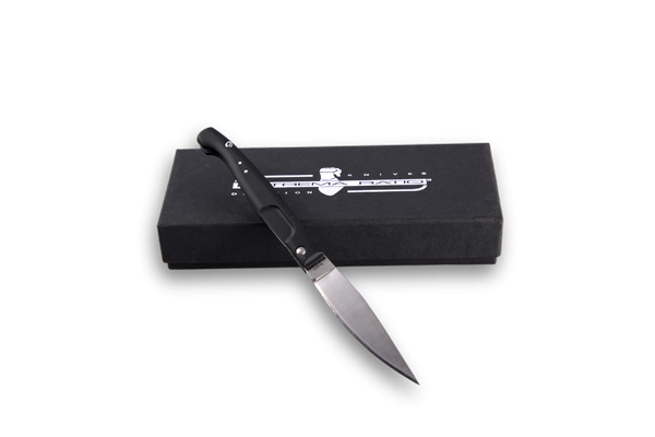 Extrema Ratio RESOLZA 8 'Short' Folding Knife, N690 Stonewash, Aluminum Black