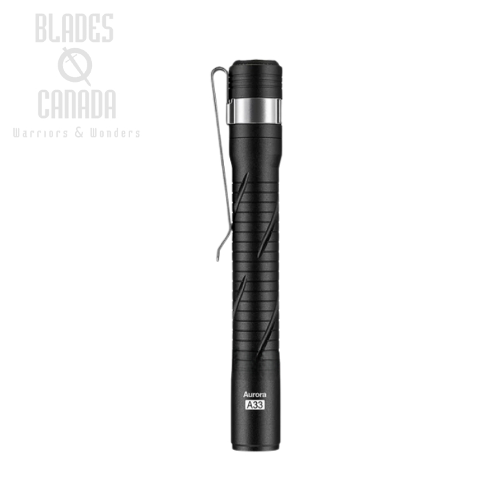 (image for) RovyVon Aurora A33 Black Rechargeable Pen Light, Aluminum - 200 Lumens