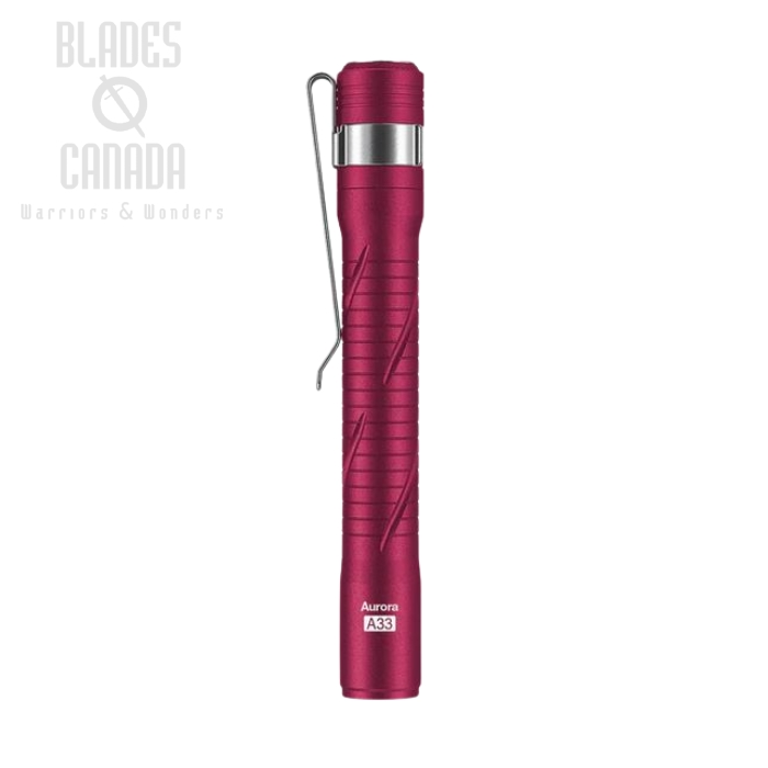 (image for) RovyVon Aurora A33 Red Rechargeable Pen Light, Aluminum - 200 Lumens
