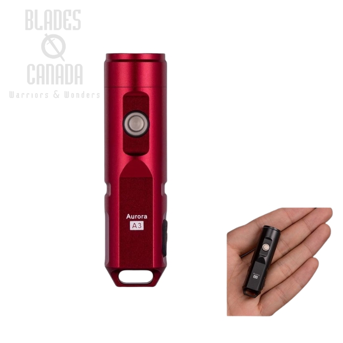 (image for) RovyVon A3X Red Aluminum Keychain Flashlight-650 Lumens