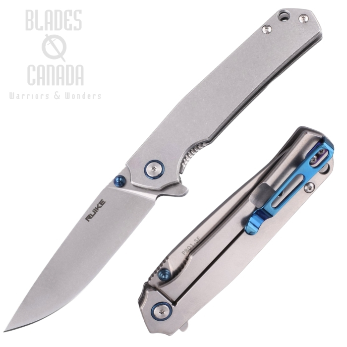 (image for) Ruike P801-SF Flipper Folding Knife, 14C28N Sandvik SW, Stainless Handle, P801-SF