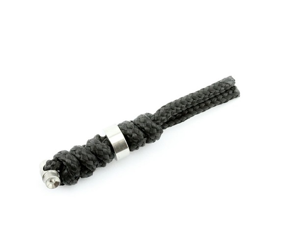 (image for) Chris Reeve Sebenza Small Lanyard, Black, Silver Bead