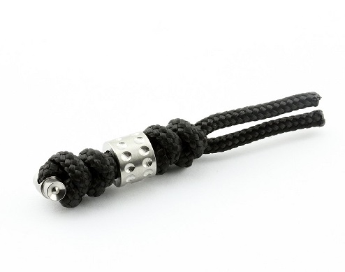 Chris Reeve Sebenza Small Lanyard, Black, Silver Dot Bead, S31-7011