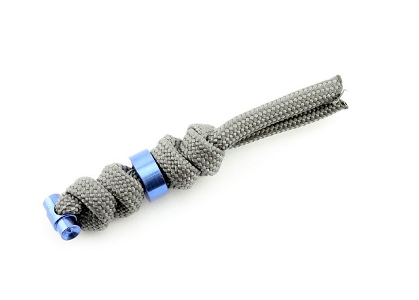 (image for) Chris Reeve Sebenza Small Lanyard, Charcoal, Blue Bead, S31-7030