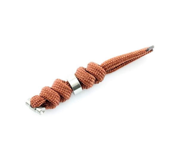 Chris Reeve Sebenza Small Lanyard, Rust, Silver Bead