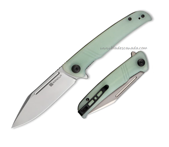 SENCUT Brazoria Flipper Folding Knife, D2 Steel, G10 Natural, SA12B - Click Image to Close