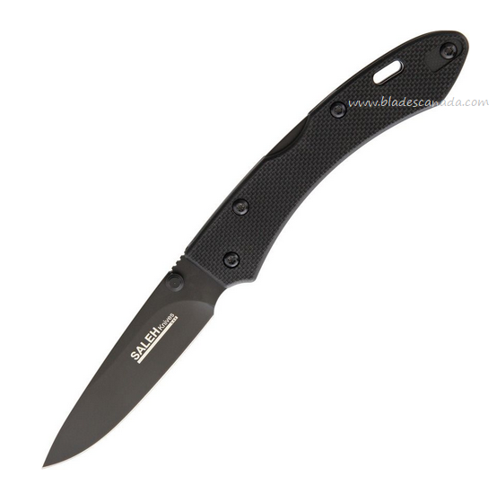 Saleh Folding Knife, N690Co Black, G10 Black, SALBKB