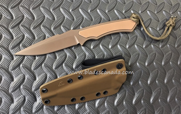 Spartan Blades Phrike Fixed Blade Knife, S35VN FDE, G10 Tan, Kydex Sheath