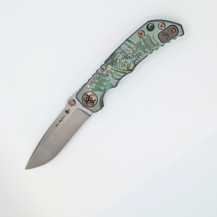 (Scratch & Dent) Spartan Blades Harsey Special Edition Folding Knife, Magnacut, Plague Doctor Green