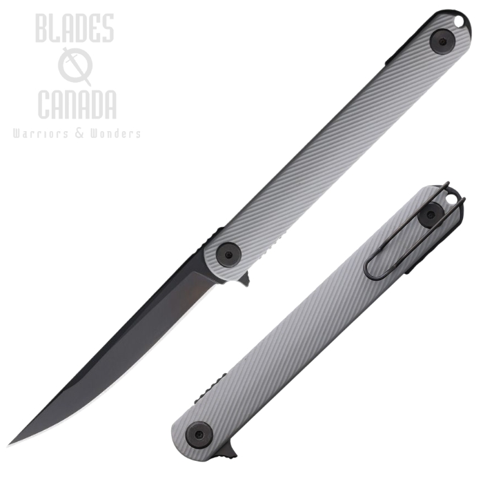 (image for) Spartan Blades Nemec Flipper Folding Knife, CPM S35VN Black, GFN Grey, SFBL12GY