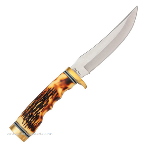 Schrade Uncle Henry Golden Spike Fixed Blade Knife, Stainless, Staglon Handle, SCH153UH
