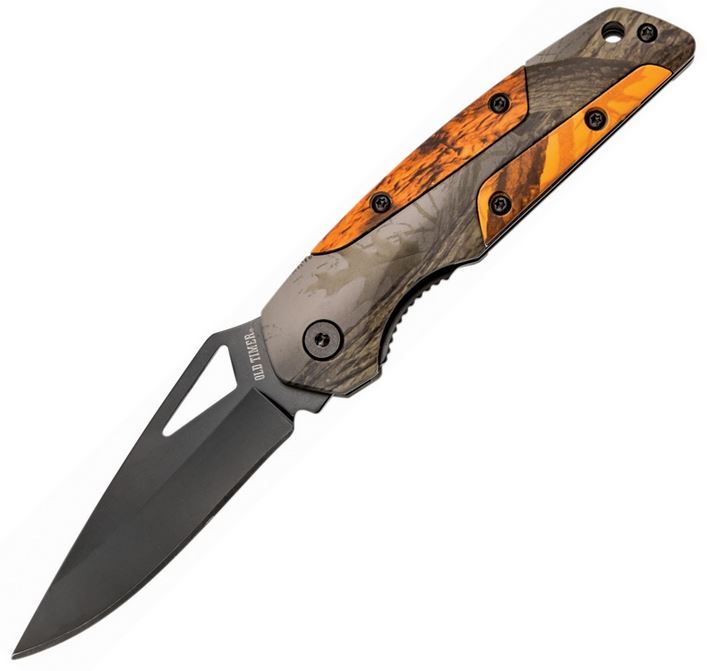 Schrade Knives Badger Linerlock Camo Folder, Aluminum Handle, SCHP1100103 - Click Image to Close