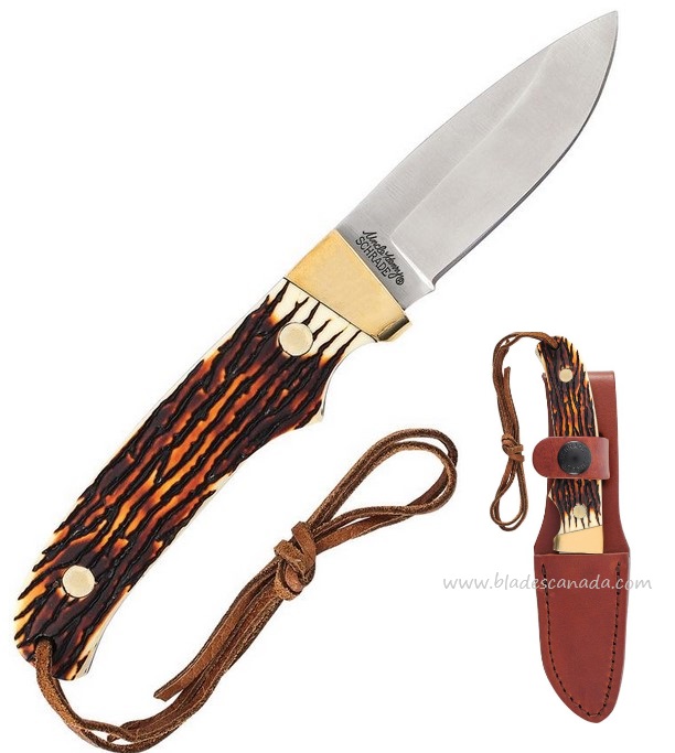 Old Timer PH2N Mini Pro Hunter Stag w/ Leather Sheath