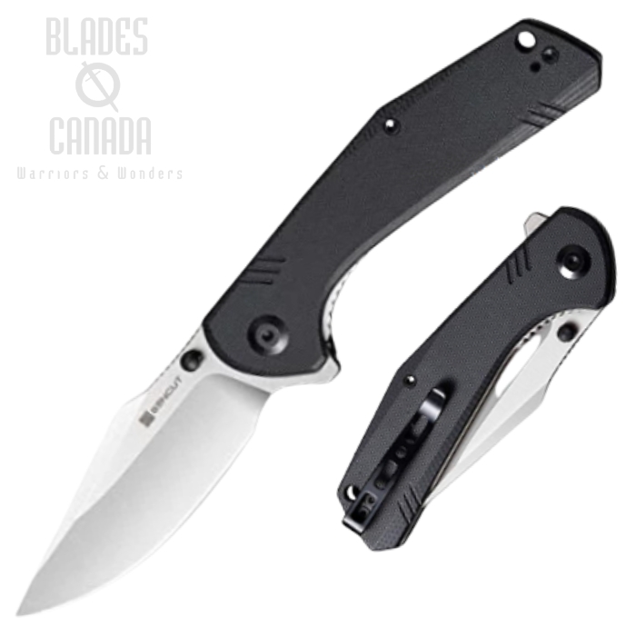 SENCUT Actium Flipper Folding Knife, D2 Satin, G10 Black, SA02B (image for) SENCUT Actium Flipper Folding Knife, D2 Satin, G10 Black, SA02B
