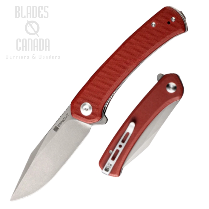 (image for) SENCUT Snap Flipper Folding Knife, Stonewash Blade, G10 Burgundy, SA05A-V1