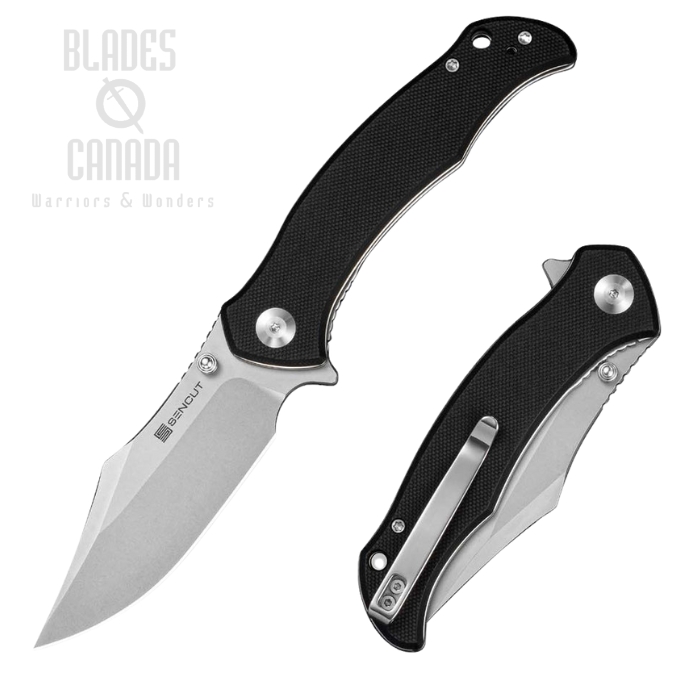 (PRE-ORDER) SENCUT Tauron Flipper Folding Knife, D2 Stonewash, G10 Black, S25060-1