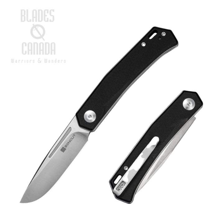 (image for) SENCUT Braxx Slipjoint Folding Knife, D2 Satin, G10 Black, S25089-1