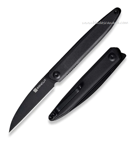 SENCUT Jubil Flipper Folding Knife, D2 Black, G10 Black, 20029-2