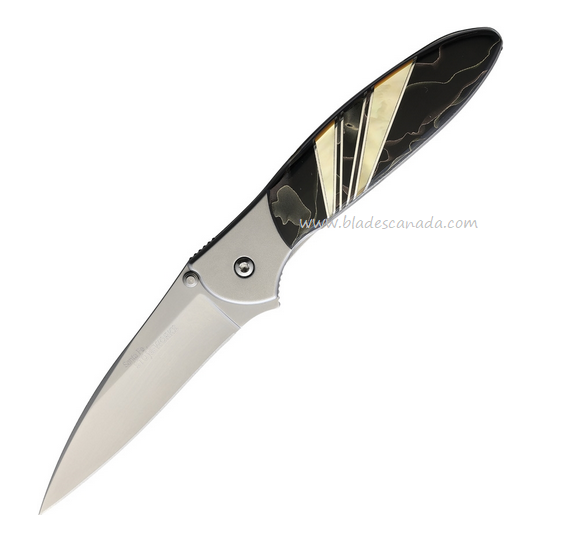 Santa Fe Stoneworks Kershaw Leek Folding Knife, Assisted Opening, Brass/Bronze