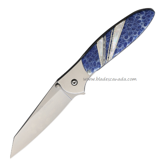 Santa Fe Stoneworks Kershaw Leek Folding Knife, Assisted Opening, 14C28N, Foral/Mother of Pearl
