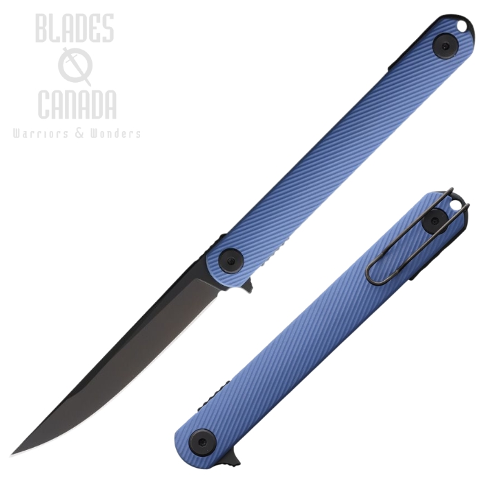 (image for) Spartan Blades Nemec Flipper Folding Knife, CPM S35VN Black, GFN Blue, SFBL12BL
