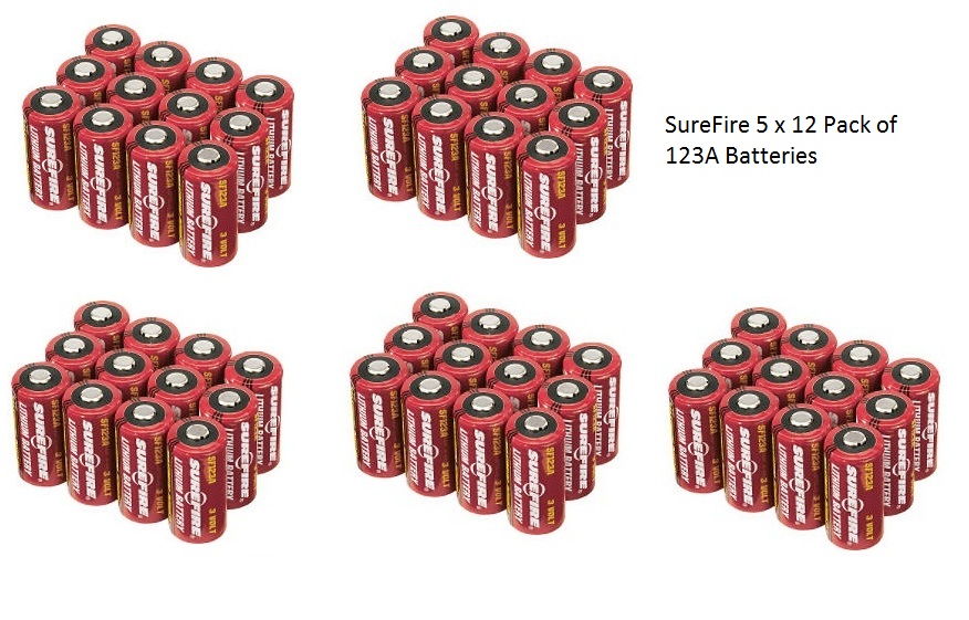 SureFire Pilas CR123A, 12 unidades en una caja