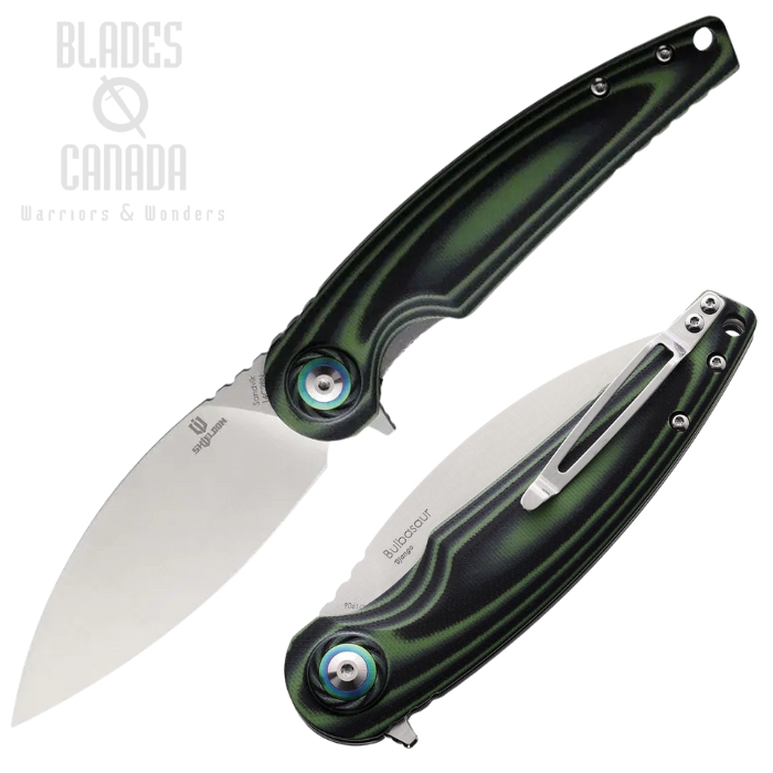Shieldon Bulbasaur Flipper Folding Knife, 14C28N Sand Blast, G10 Black/Green, SHI9061GN Shieldon Bulbasaur Flipper Folding Knife, 14C28N Sand Blast, G10 Black/Green, SHI9061GN