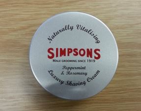 Simpsons Luxury Shaving Cream - Peppermint and Rosemary