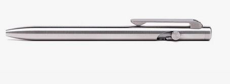 Tactile Turn Slim Bolt Action Pen Short - Titanium - Click Image to Close